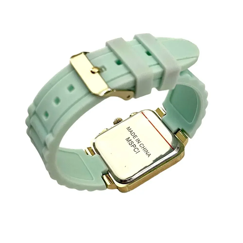 Women's SILICONE BAND WATCH Aqua Blue NEW BATTERY